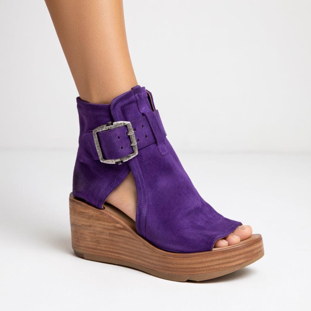 Orélisse™ - Open-toe Wedge Ankle Boots in Modern Style