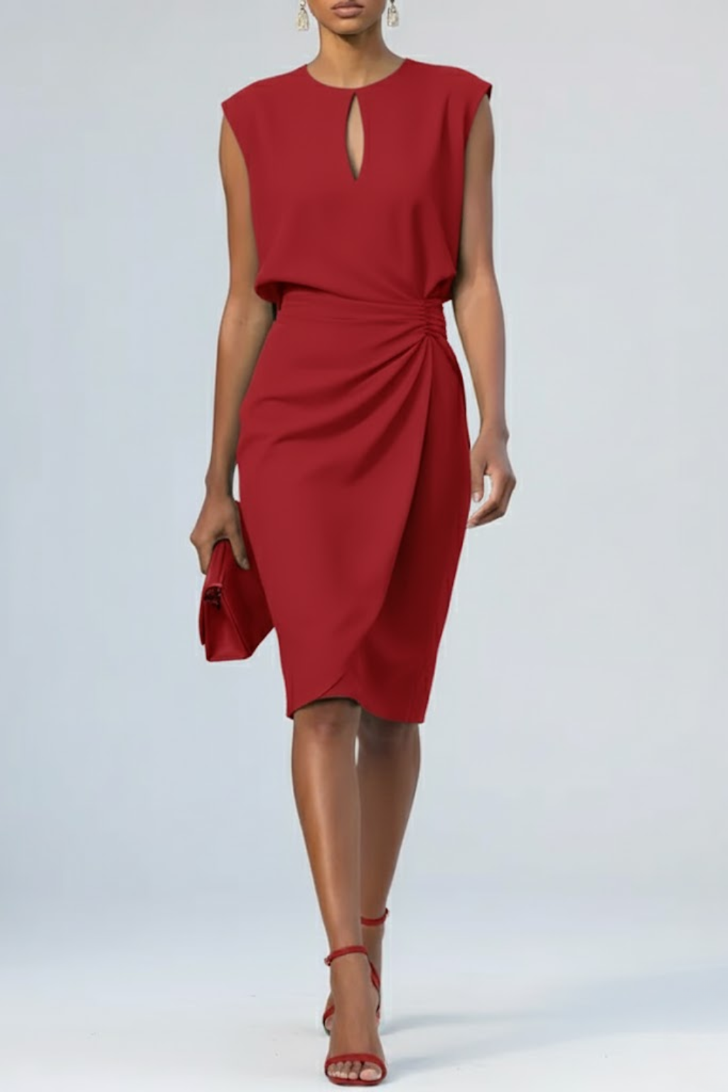 Eloise Draped Midi Dress