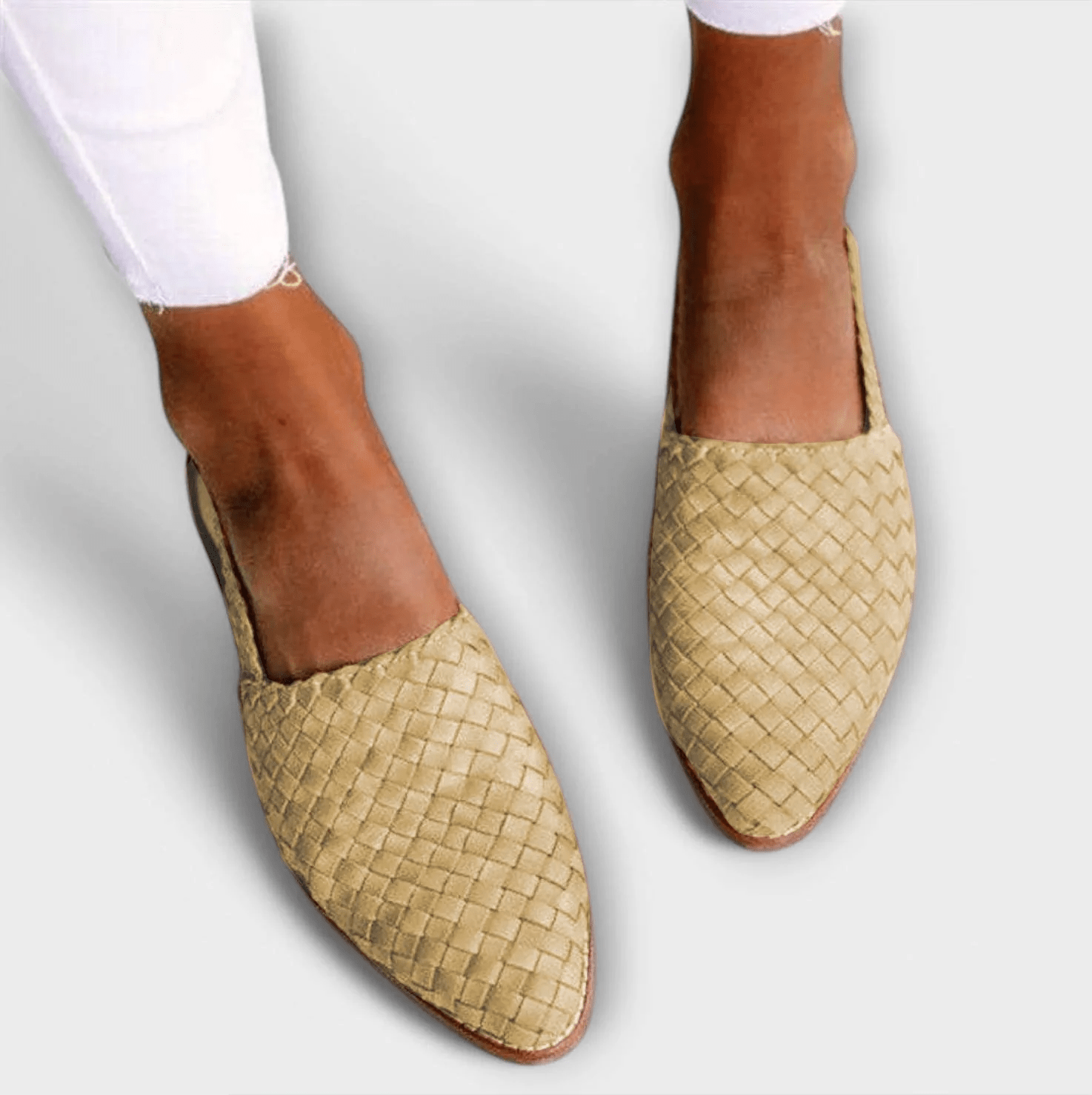 Lila - Woven Leather Loafer