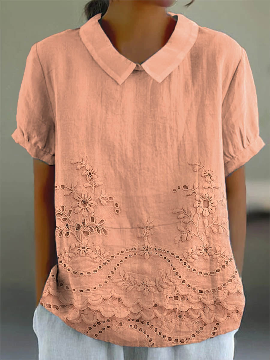 Lily | Floral Embroidered Blouse