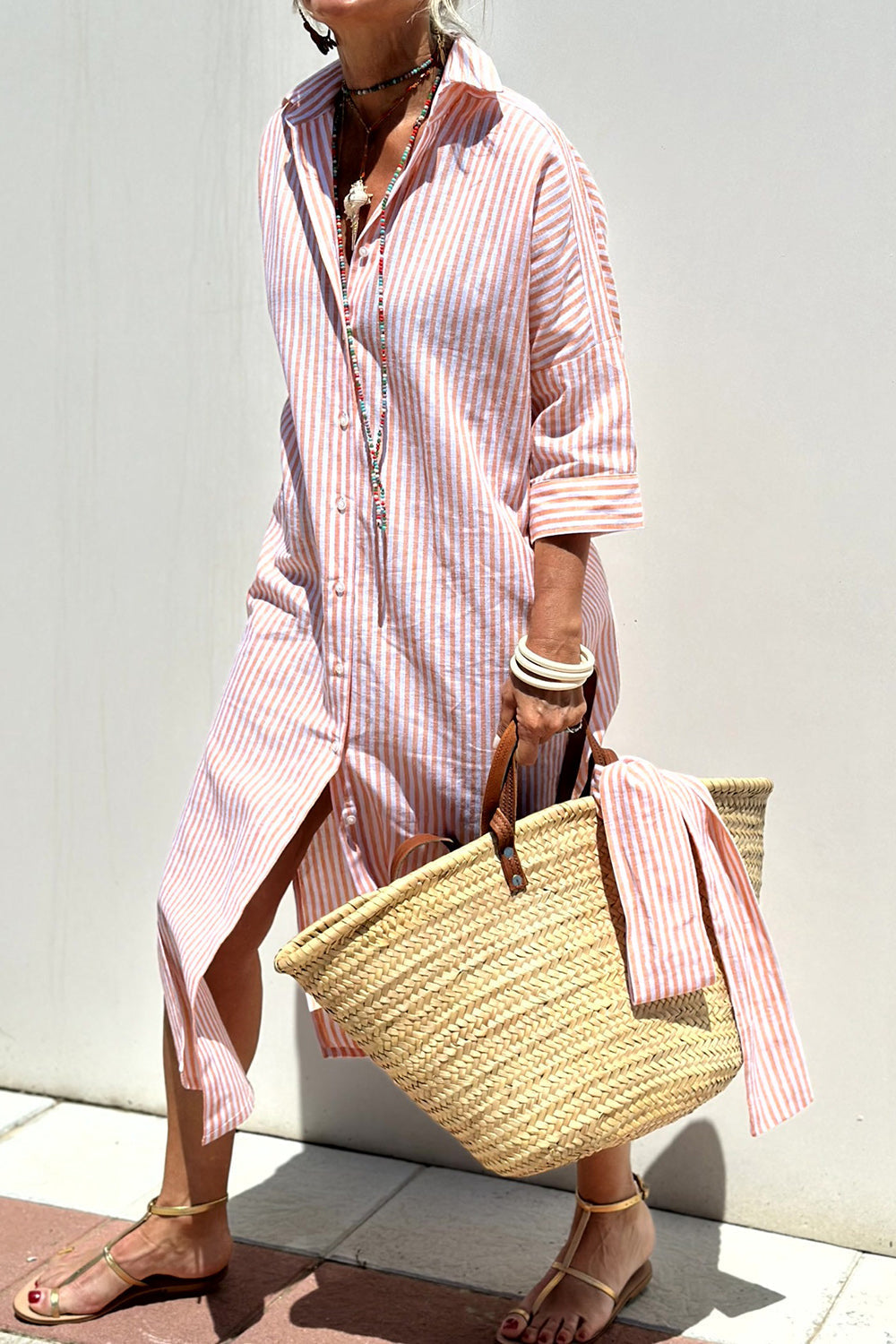 Kelly | Timeless Striped Shirt Dress with Elegant Comfort