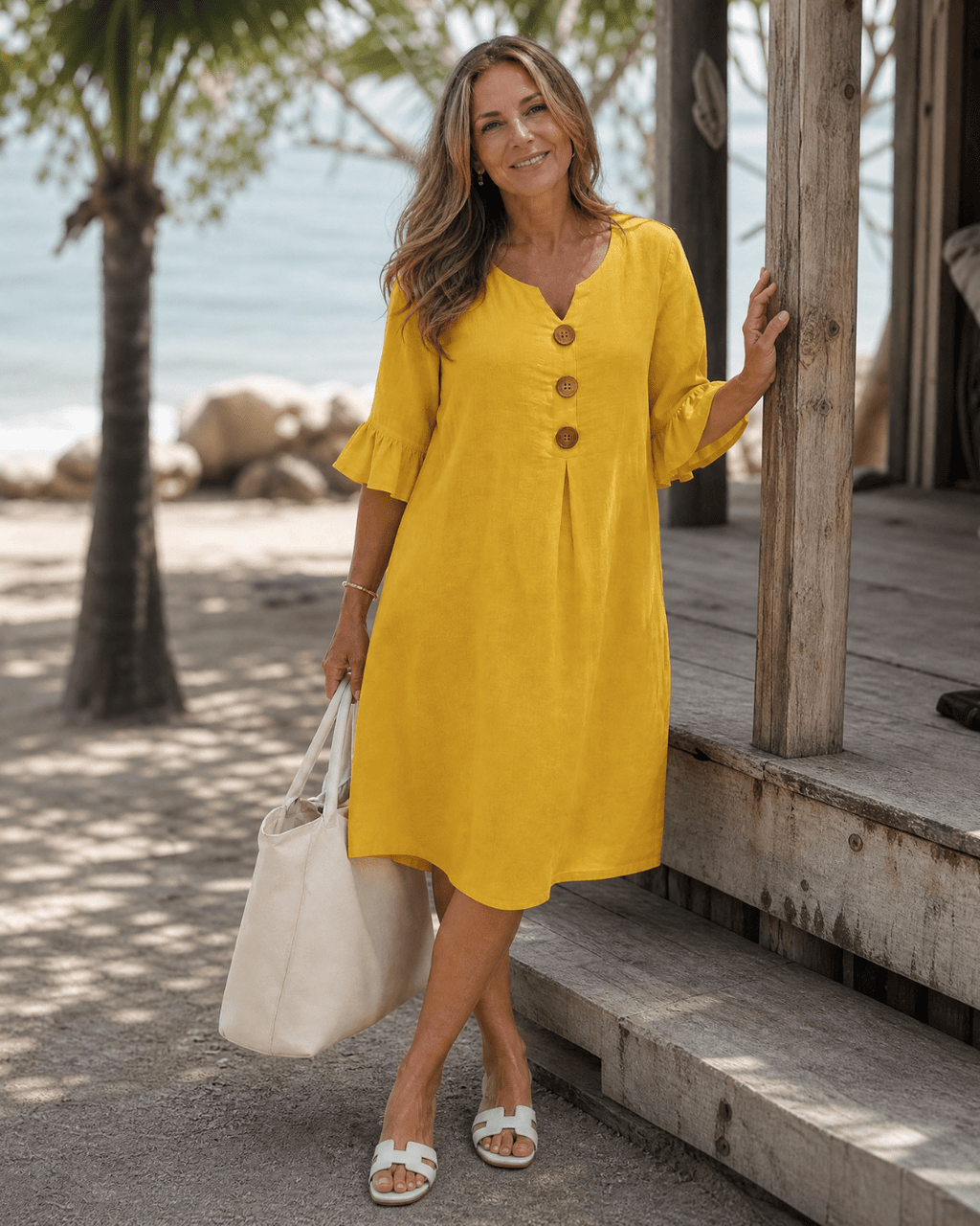 Elyna | Midi Dress with Loose Sleeves