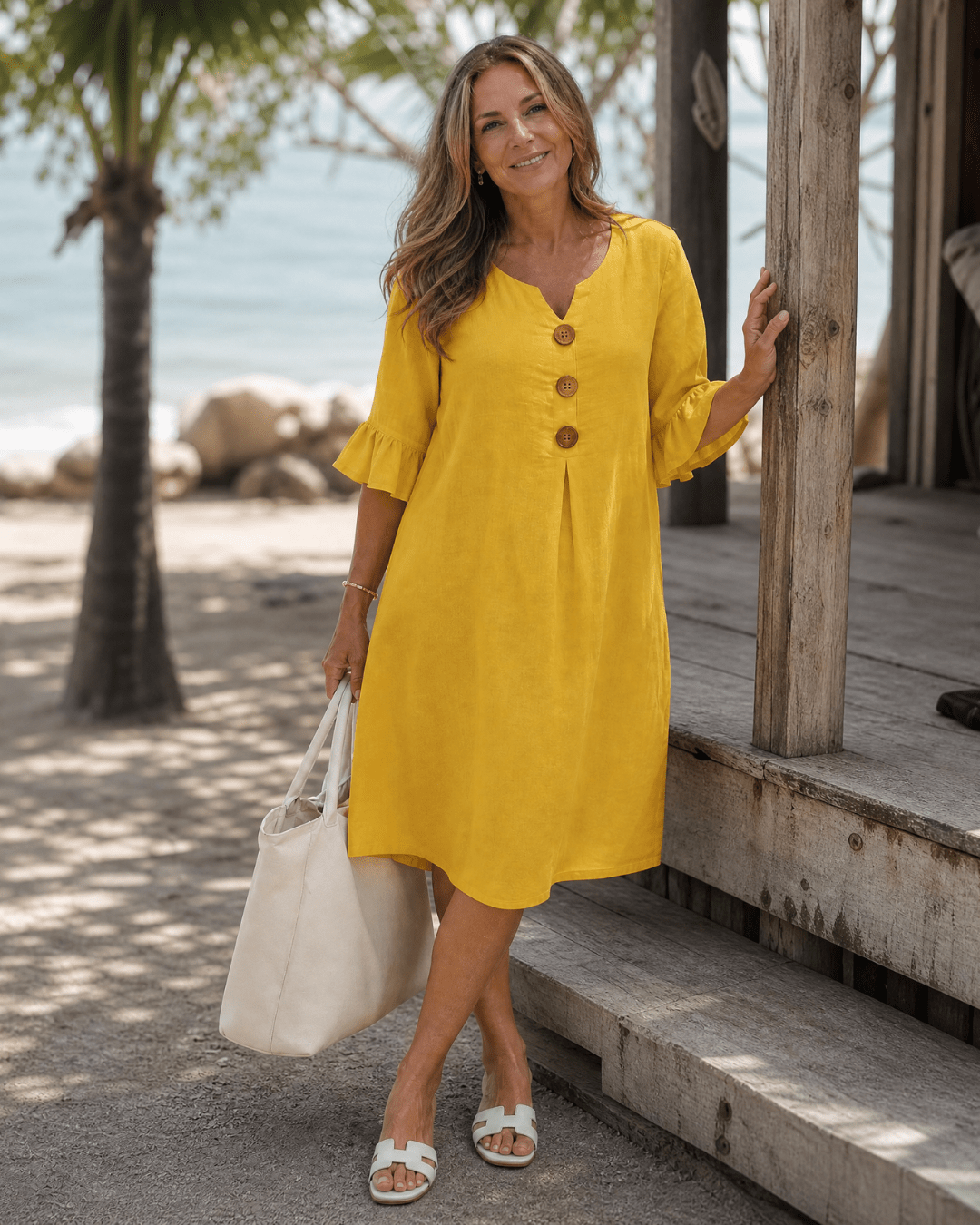 Elyna | Midi Dress with Loose Sleeves