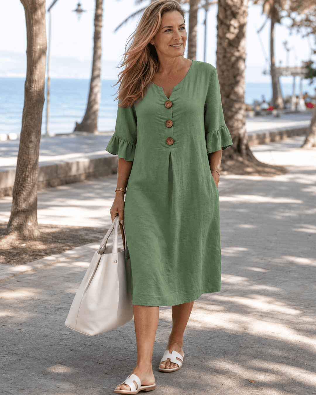 Elyna | Midi Dress with Loose Sleeves