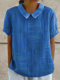 Maya | Geometric Striped Shirt