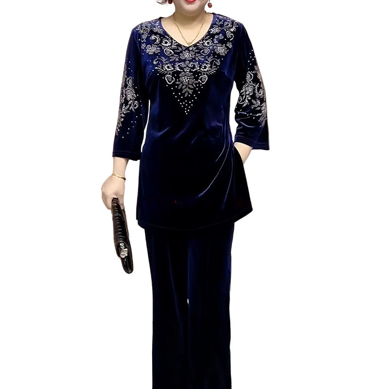 Elvire - Elegant Velvet Two-Piece Set