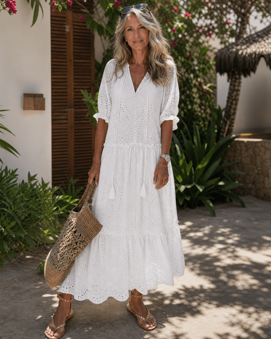Eleanor | Midi Dress with V-Neck