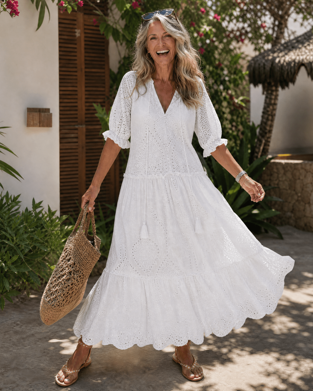 Eleanor | Midi Dress with V-Neck