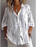 Kristen™ | Artistic Everyday Comfort Button Blouse
