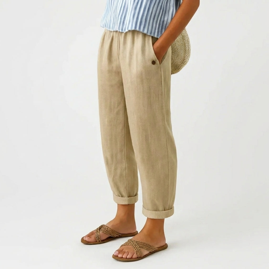 Stella | Timeless Linen-Look Trousers