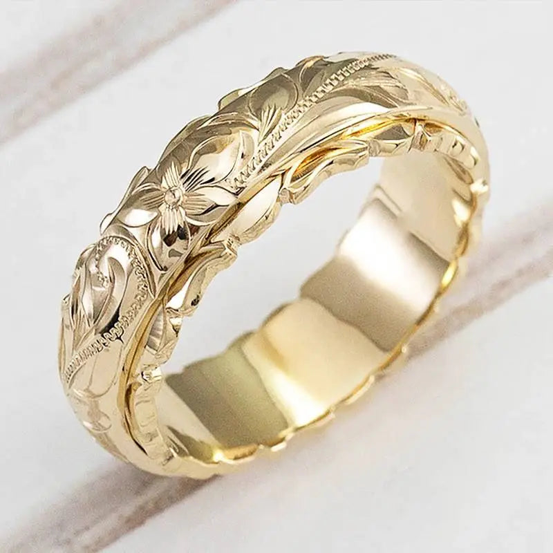 Gold Ring “Vintage Flower”
