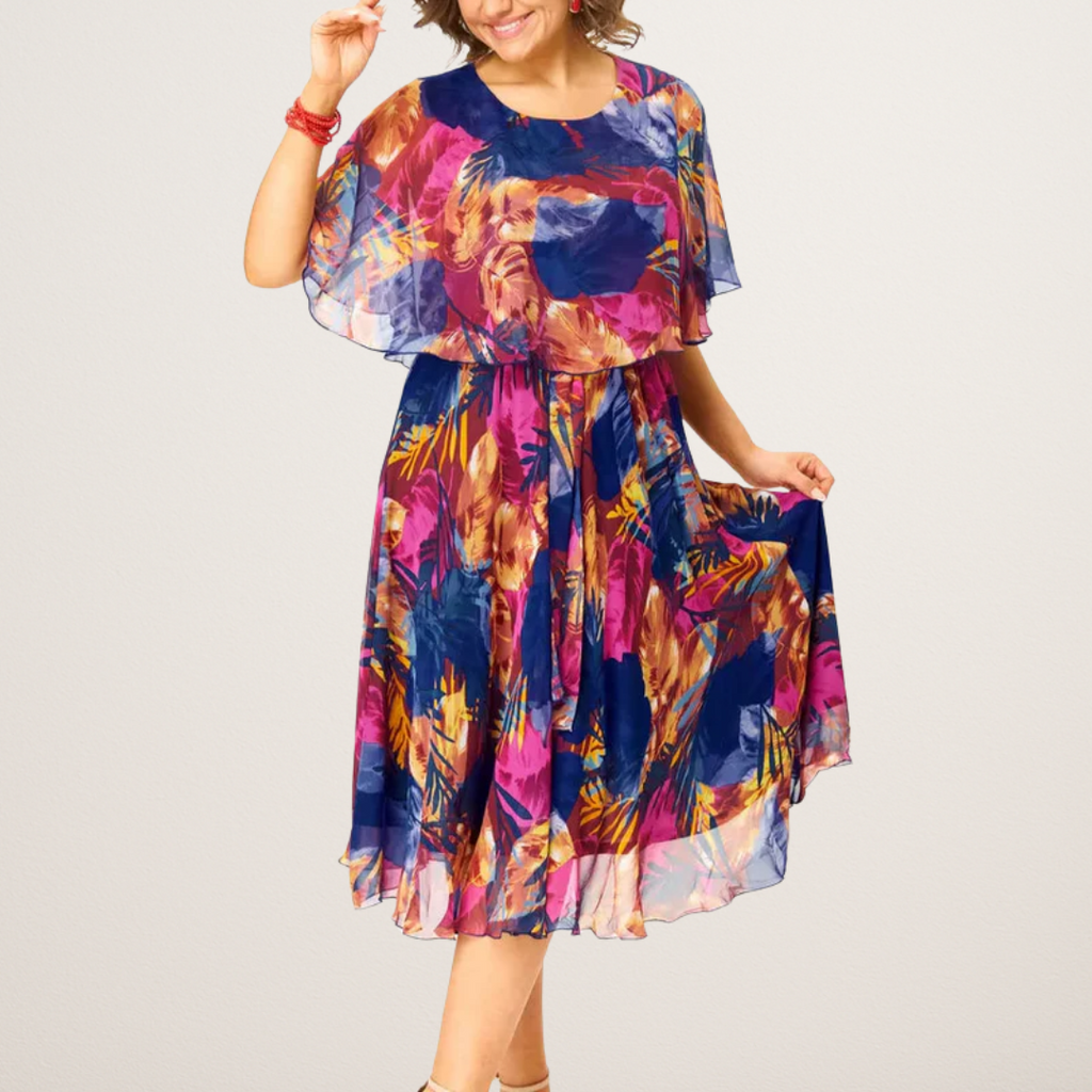 JUDITH | COMFORTABLE PLUS SIZE CHIFFON DRESS