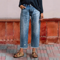 Pauline | Retro Cropped Straight Jeans