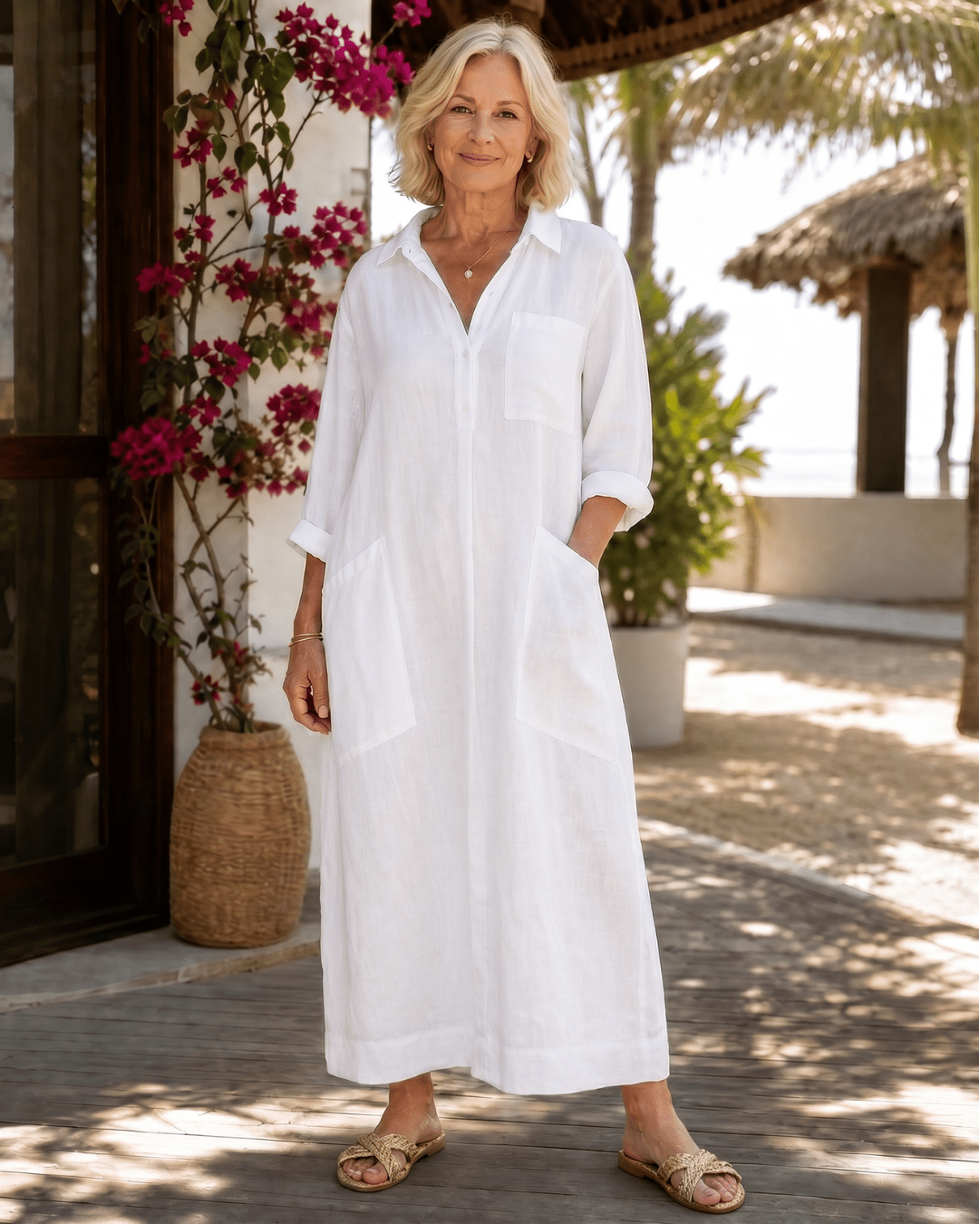 Aliénor | Midi Dress with Collar